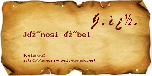 Jánosi Ábel névjegykártya