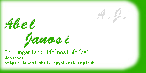 abel janosi business card